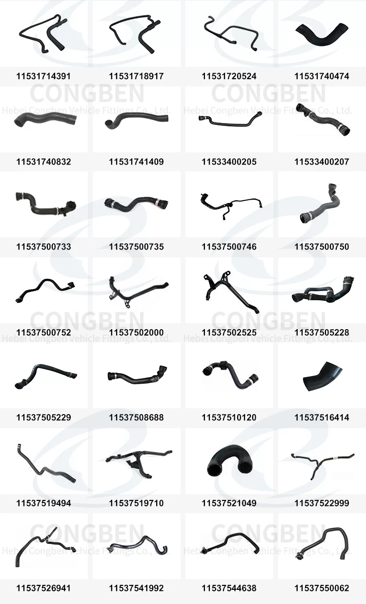 EPDM Upper Radiator Hose 17127525023 BMW Parts gallery