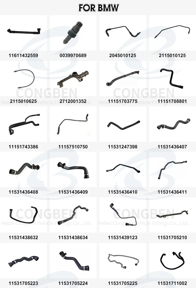 EPDM Upper Radiator Hose 17127525023 BMW Parts gallery